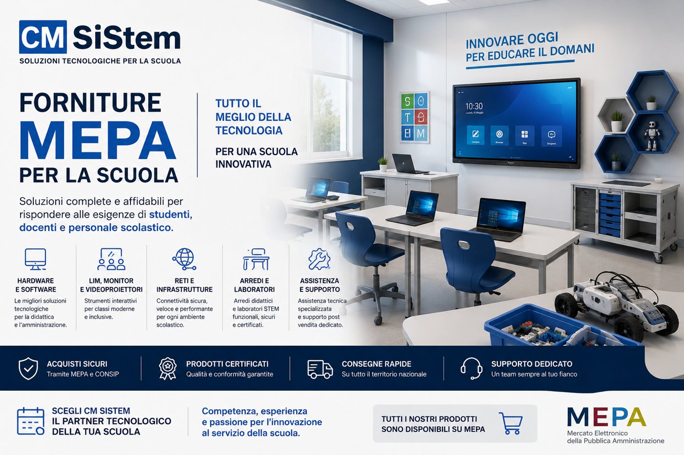 Forniture MEPA per la scuola - CM Sistem Srl